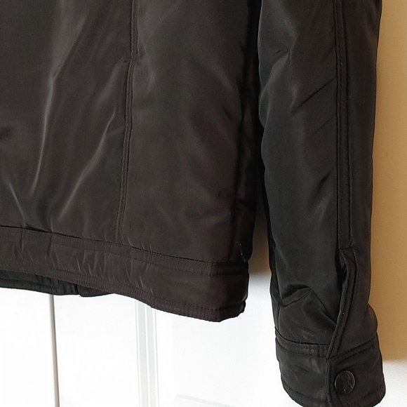 Marc Ecko Cut & Sew Men's Sz Medium Black Bomber Jacket Fall and Winter Quilted - Picture 8 of 10